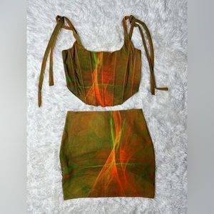 Farai London Two piece Medium Corset and mini skirt